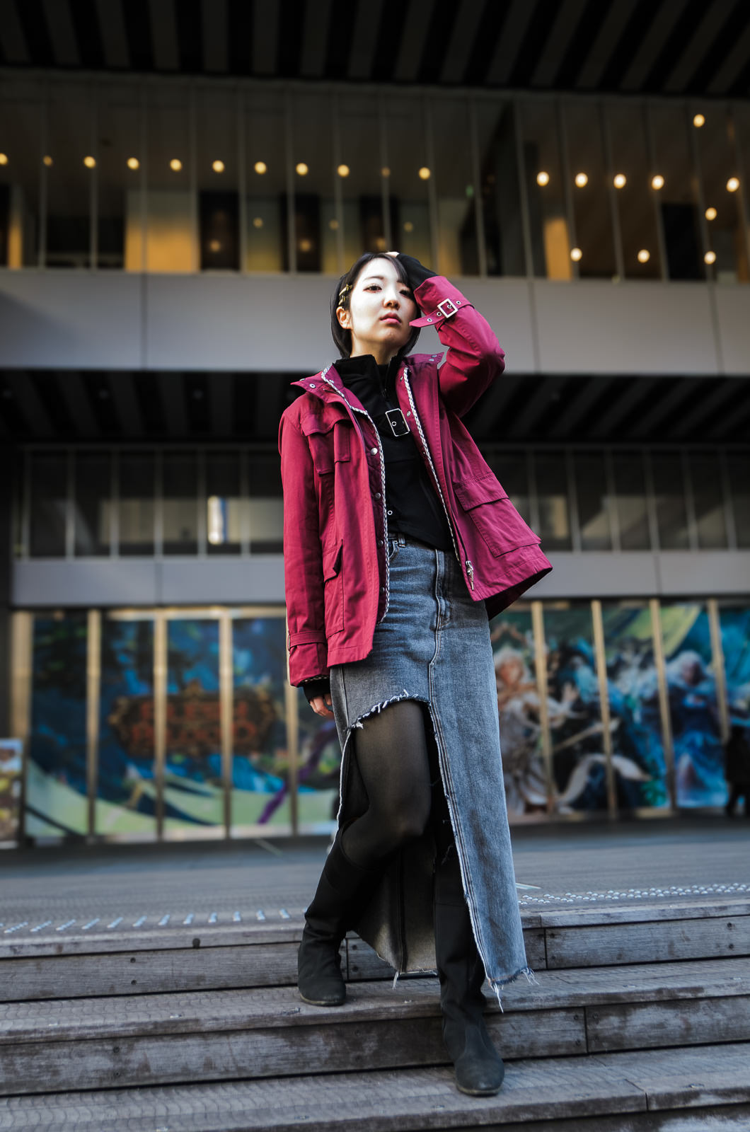 秋葉原UDX前での薮内明さん